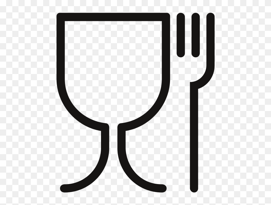 Glass And Fork Sign Vector Image - Food Safe Symbol Clipart