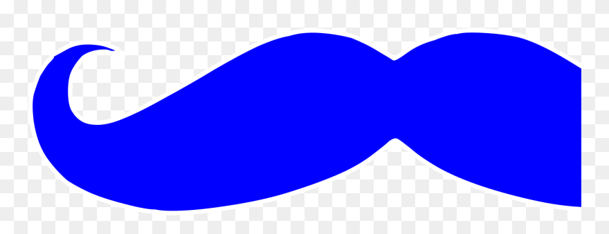 Mustache Clip Art Blue - Png Download