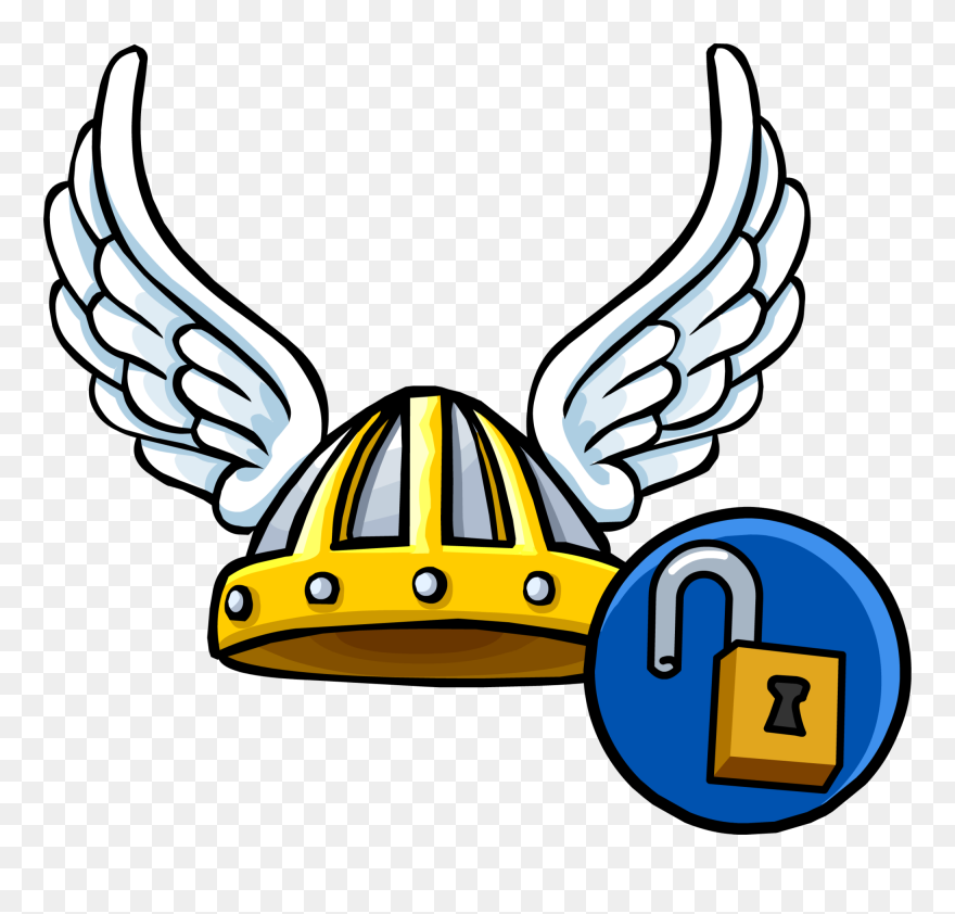 Winged Viking Helmet Clipart Png Royalty Free Download - Winged Cap And Sandals Of Hermes Transparent Png
