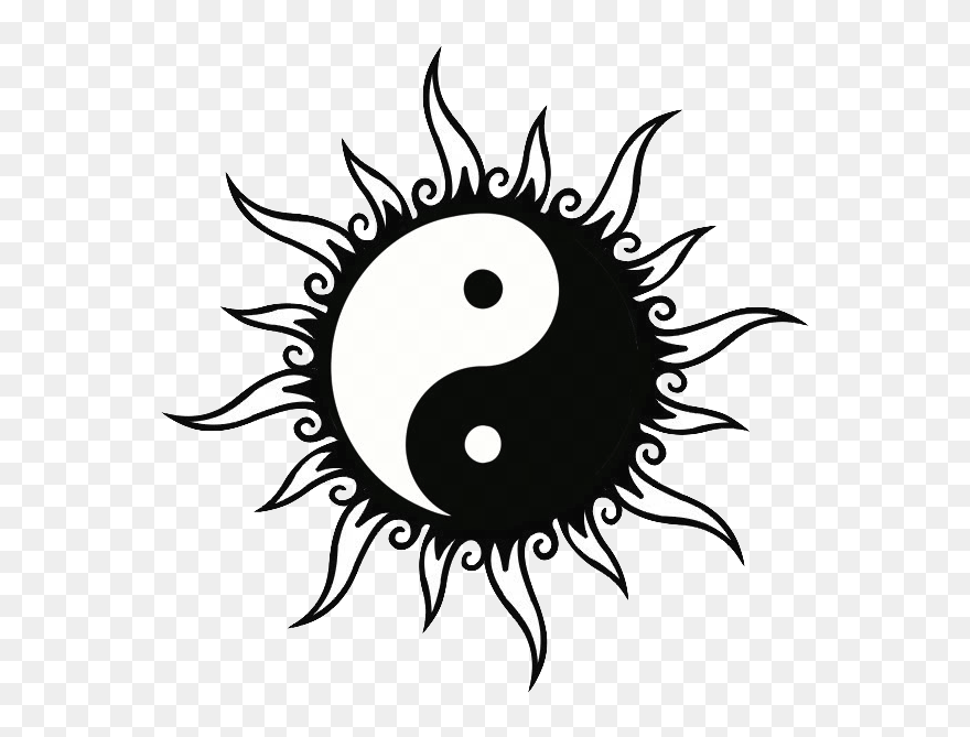 Tattoo Yin And Yang Symbol - Simple Yin Yang Tattoo Designs Clipart