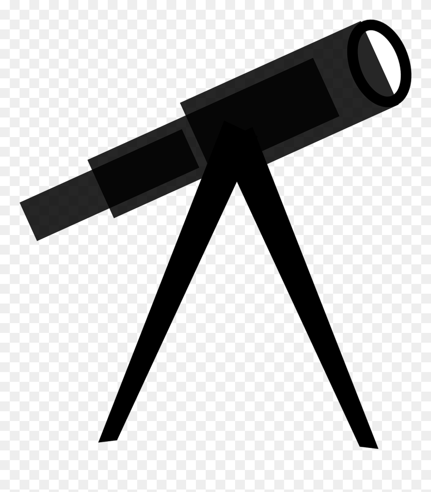 Telescope Black And White Clip Art - Telescope Clip Art - Png Download