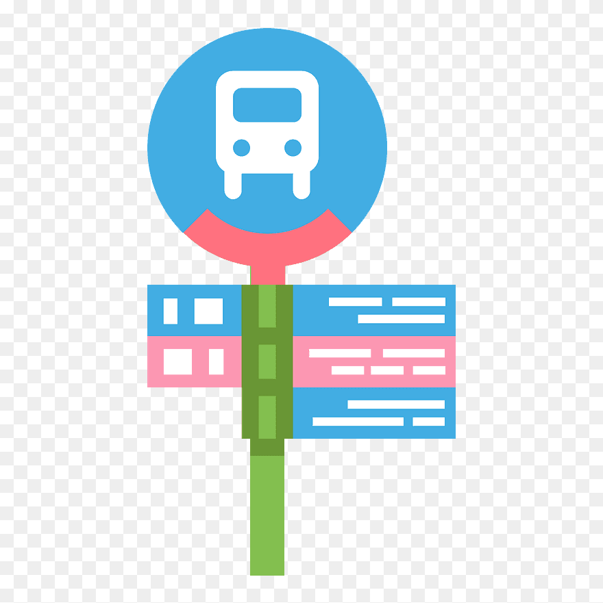 Bus Stop Emoji Clipart - Emoji Bus Stop - Png Download