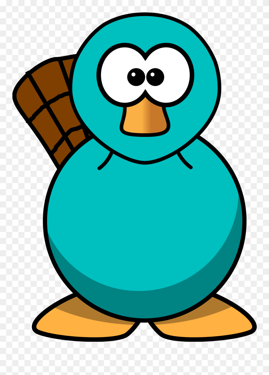 Teal Starfish Svg Clip Arts - Cartoon Platypuses Clipart - Png Download