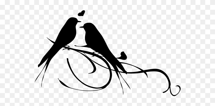 Birds On A Branch Png Icons - Silhouette Black Bird Vector Clipart