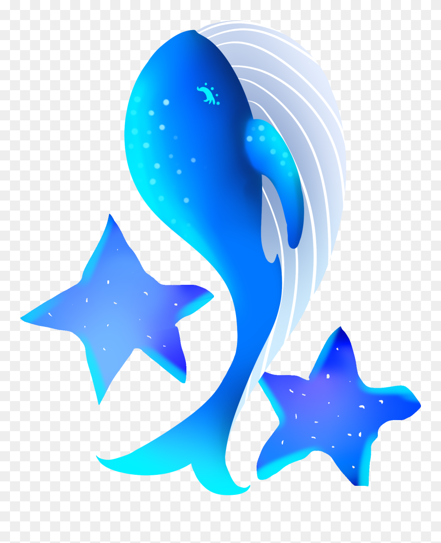 #ftestickers #clipart #cartoon #starfish #whale #cute - Png Download