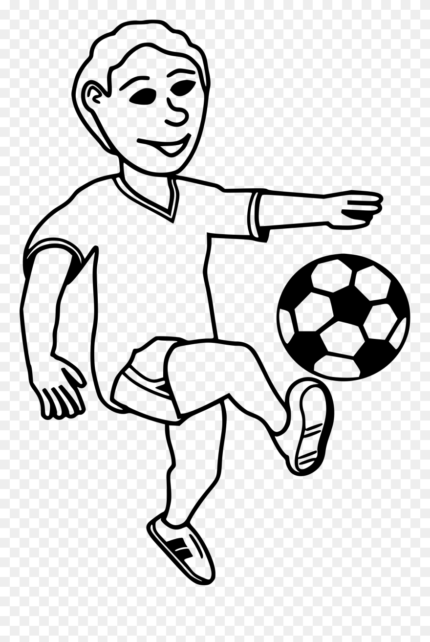 Soccer Ball Clip Art , Png Download - Play Football Clipart Black And White Transparent Png