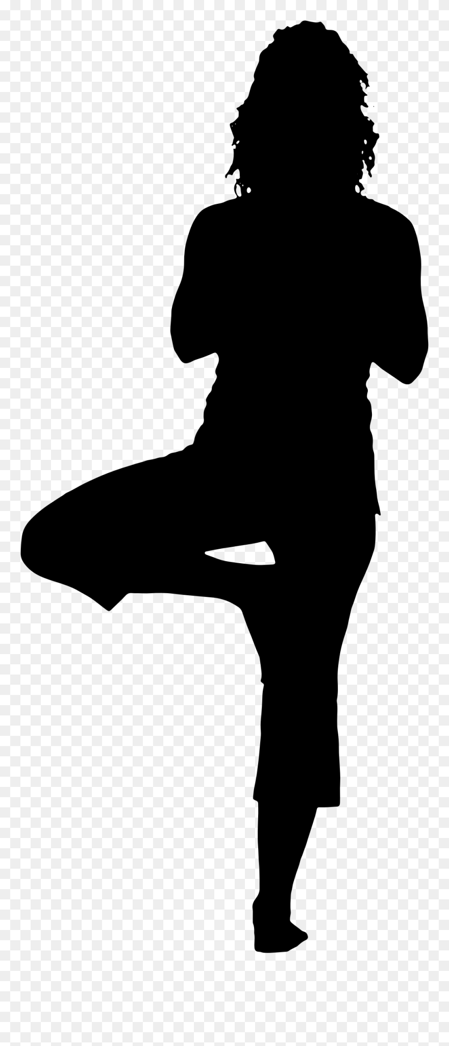 Yoga Silhouette - Clipart Best - Women Doing Yoga Silhouette - Png Download