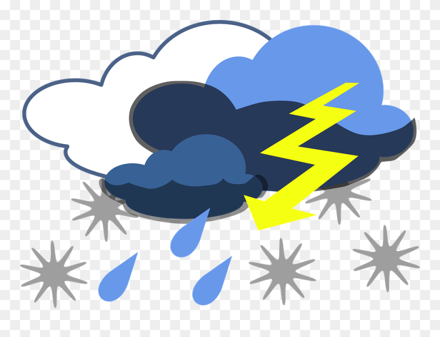 Thunder Basketball Clipart Jpg Transparent Thunder - Stormy Weather Clip Art - Png Download