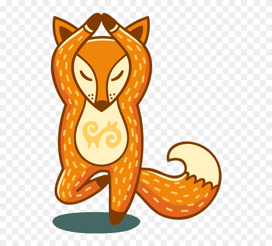 Transparent Fox Clipart Png - Fox Yoga