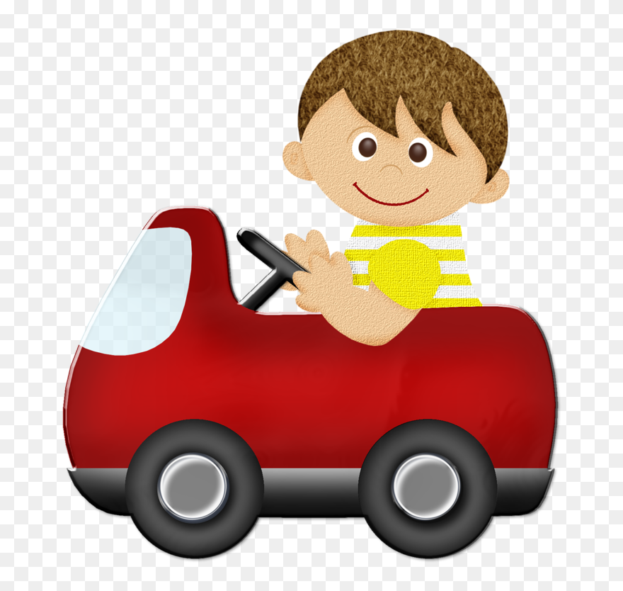 Baby Race Car Clipart Image Free Download Lets Go - Boy With Car Drawing - Png Download