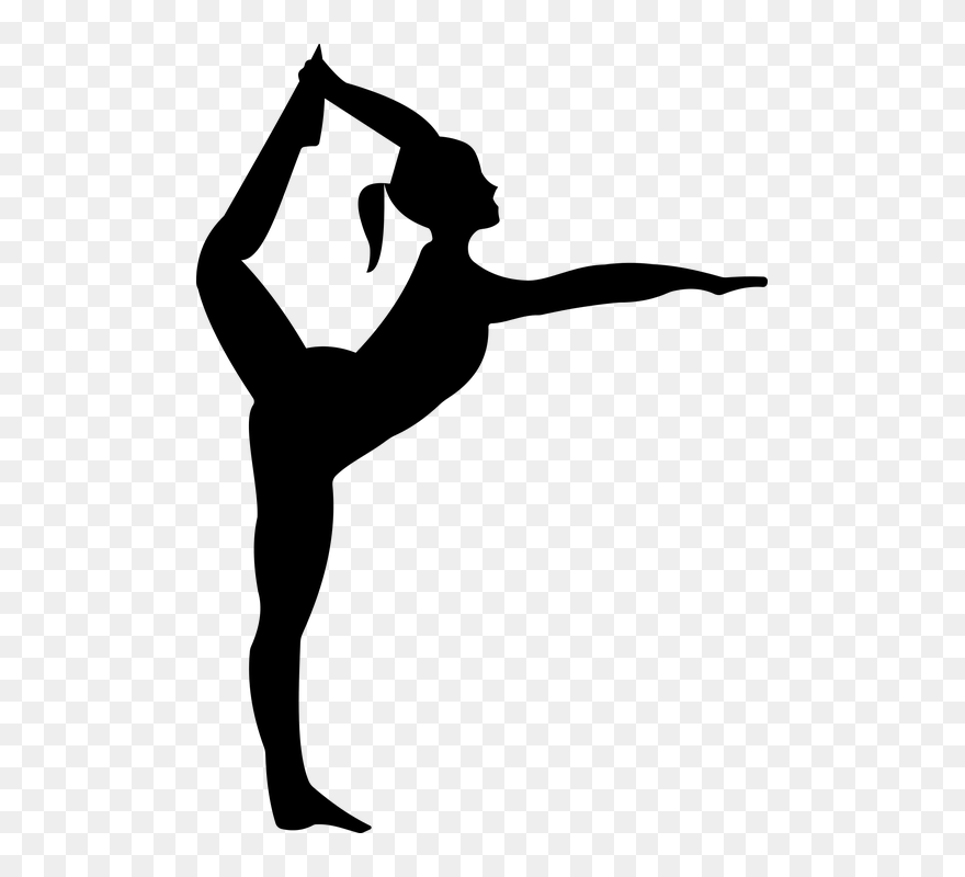 Silhouette Drawing Clip Art - Ballet Stretching Silhouette - Png Download