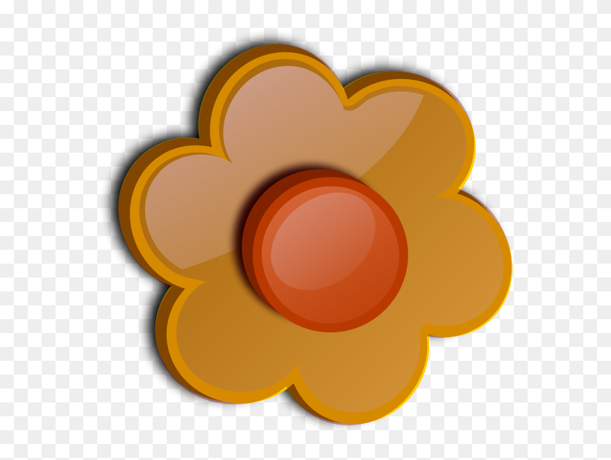 Gloss Ocher Flower Vector Image - Flower Clipart