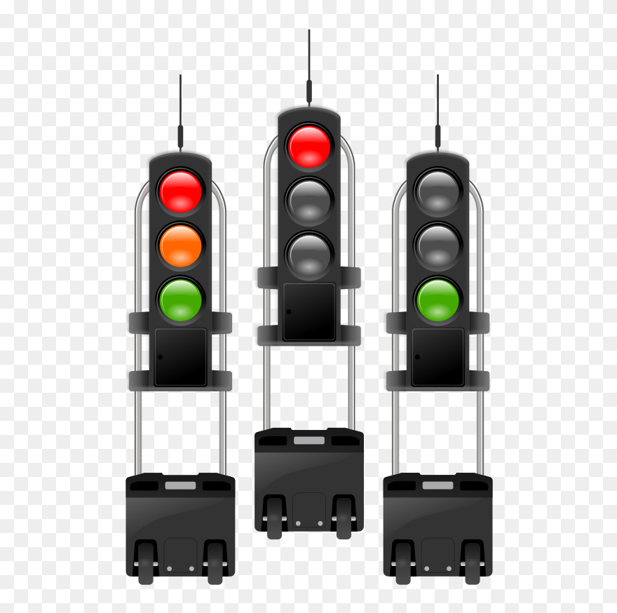 Free Clip Art "mobile Traffic-lights Threesome - Traffic Light Mobile - Png Download