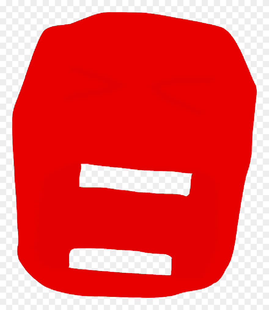 Crying, Emotion, Face, Scream, Red, Simple Clipart