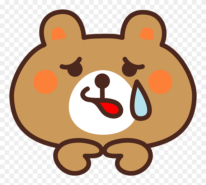 Bear Animal Crying Clipart - Clipart Thumbs Up - Png Download