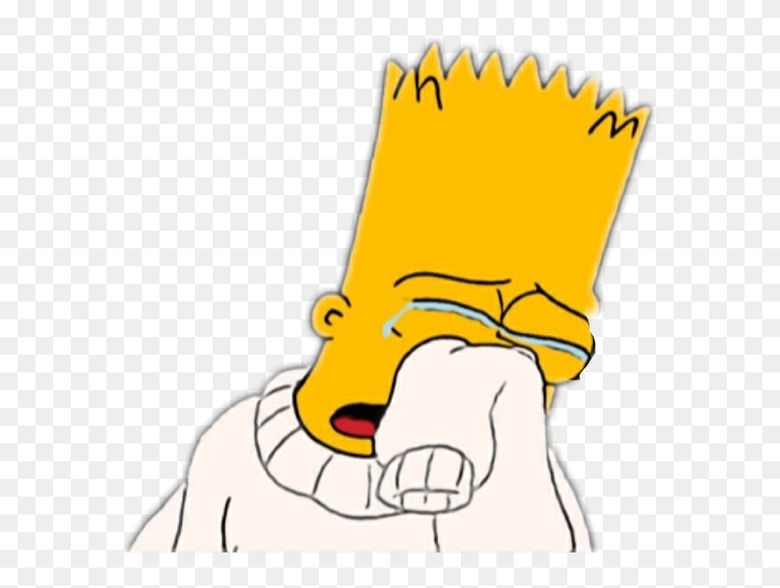 Facial Yellow Sadness Crying Expression Simpson Bart - Bart Simpson Sad Drawing Clipart