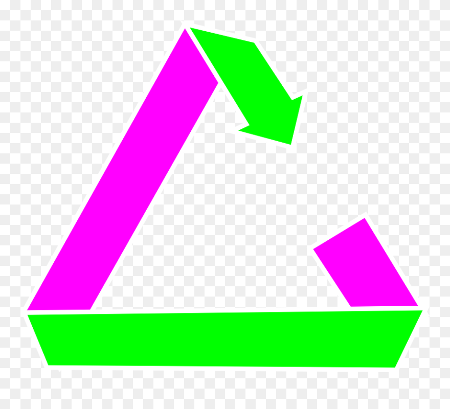 Recycle Sighn - Geri Dönüşüm Işaretinin Çizimi Clipart