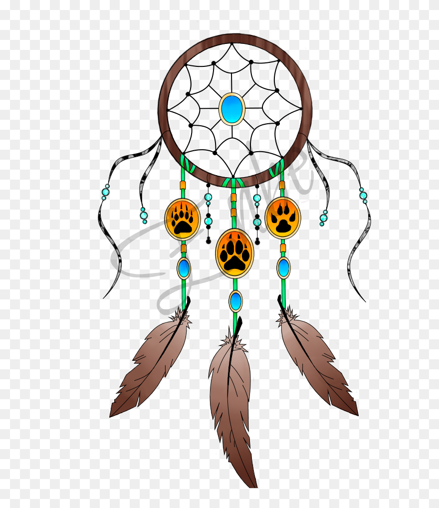 Image Dreamcatcher Colored By Enbe Art Design On - Dream Catcher Design Art Clipart
