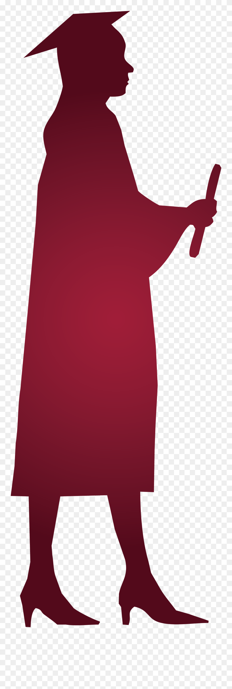 Student Graduation Ceremony Silhouette Square Academic - Silhouette Clipart Student Graduates - Png Download