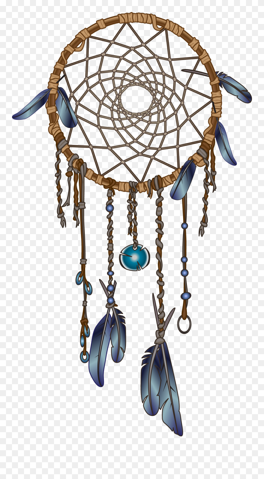 Earring Drawing Dream Catcher - Native American Dream Catcher Drawing Clipart