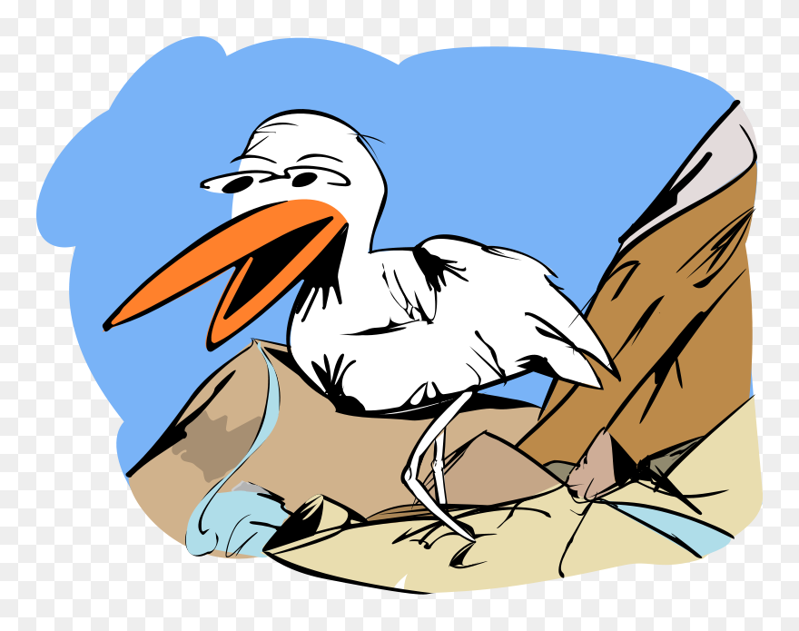 Free Bird In A Desert Landscape Clip Art - Clip Art - Png Download