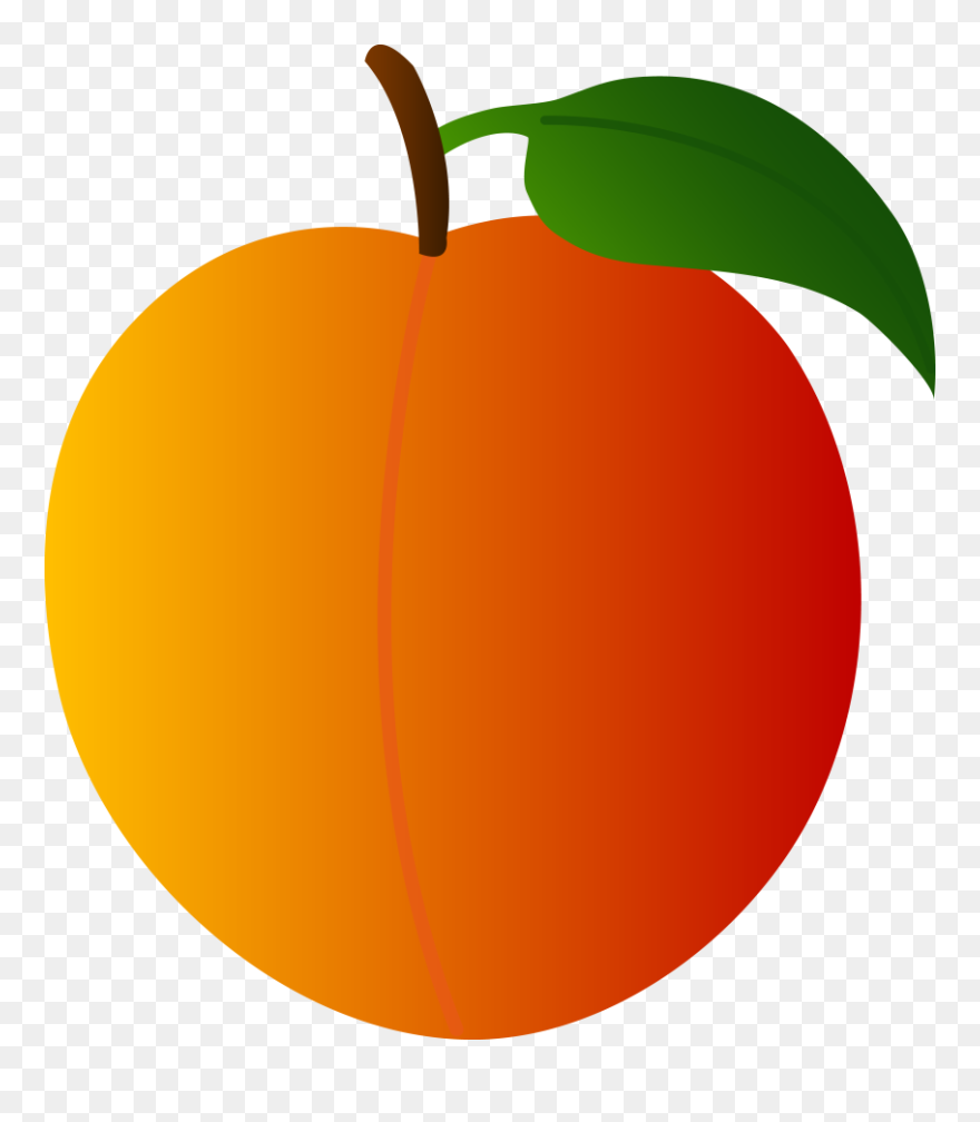 Fruit Orange Apple Clipart Free Clip Art Images - Peach Clipart - Png Download