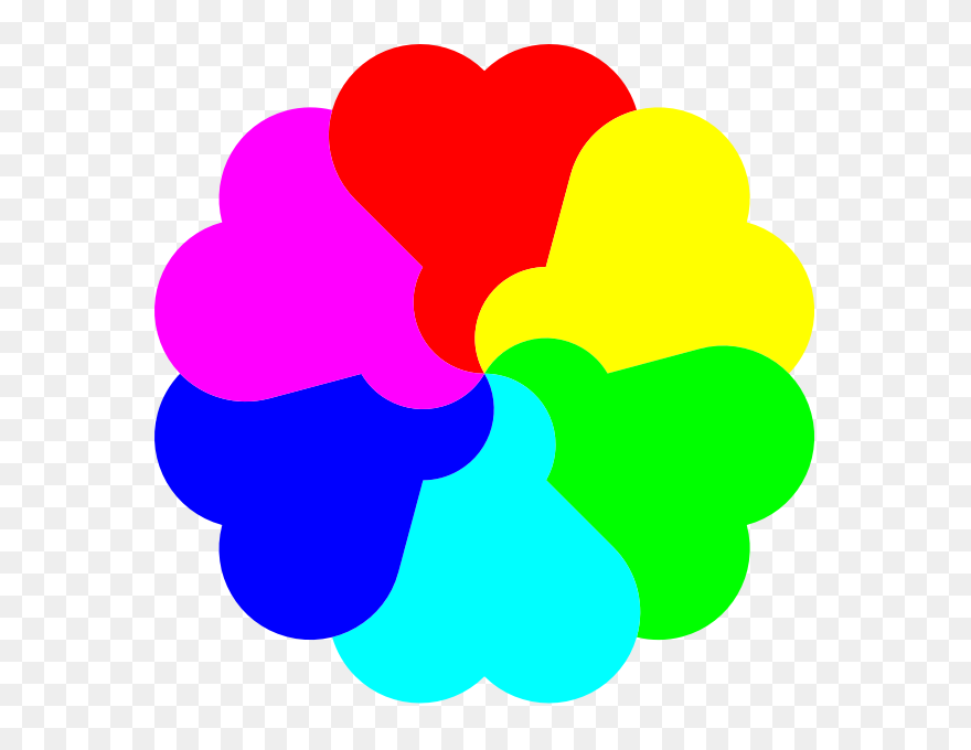 Flowerheart Spectrum Colors - Clip Art Colors - Png Download