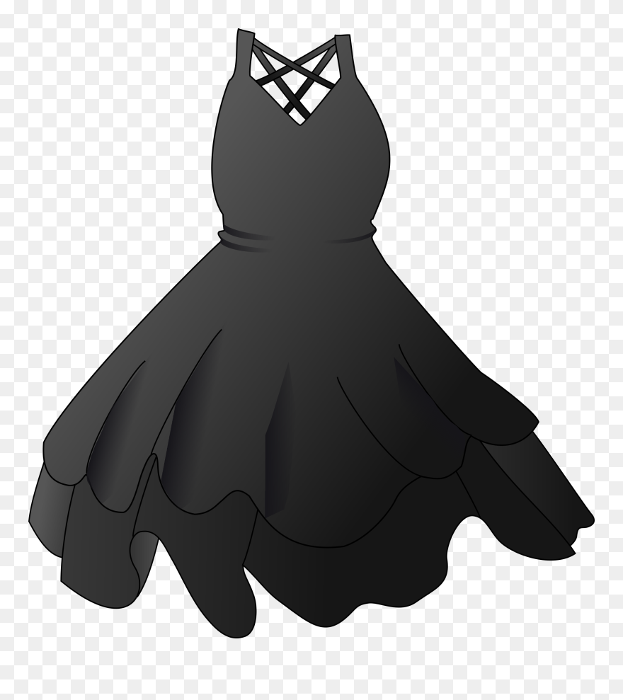 Little Black Dress Wedding Dress Clothing Clip Art - Little Black Dress Clip Art - Png Download