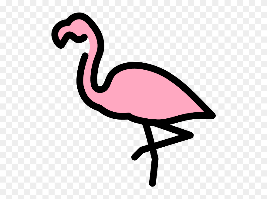 Flamingo Emoji Clipart - Greater Flamingo - Png Download