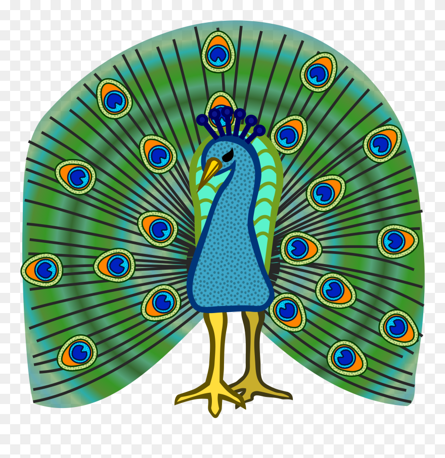 Peacock Clip Art - Coloured Picture Of Peacock - Png Download