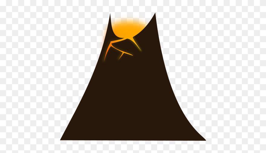 Free Clipart - Simple - Simple Volcano Clip Art - Png Download