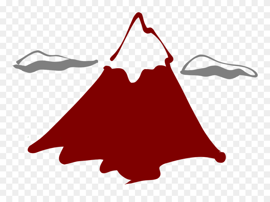 Transparent Volcano Clipart Black And White - Mountain Clip Art - Png Download