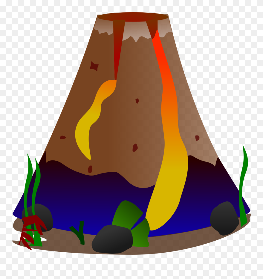 Illustration Of A Seamount Clipart