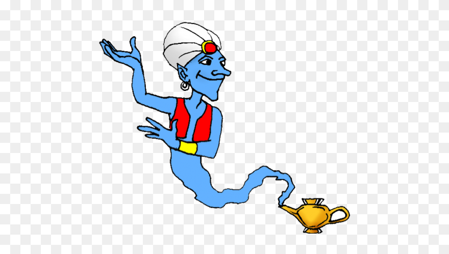 Genie Coming Out Of Bottle Clipart