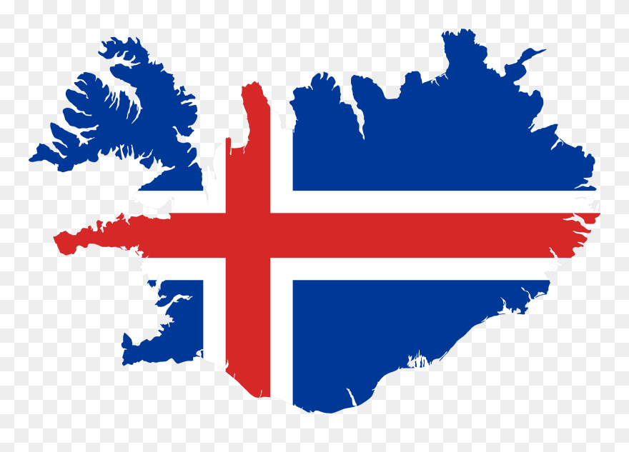 Volcano Clipart Infographic - Iceland Flag Map Png Transparent Png