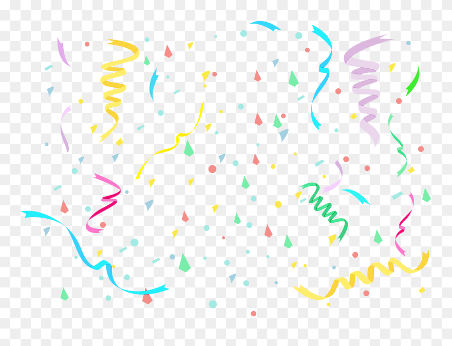 Confetti Portable Network Graphics Clip Art Serpentine - Birthday Clipart Transparent Background - Png Download