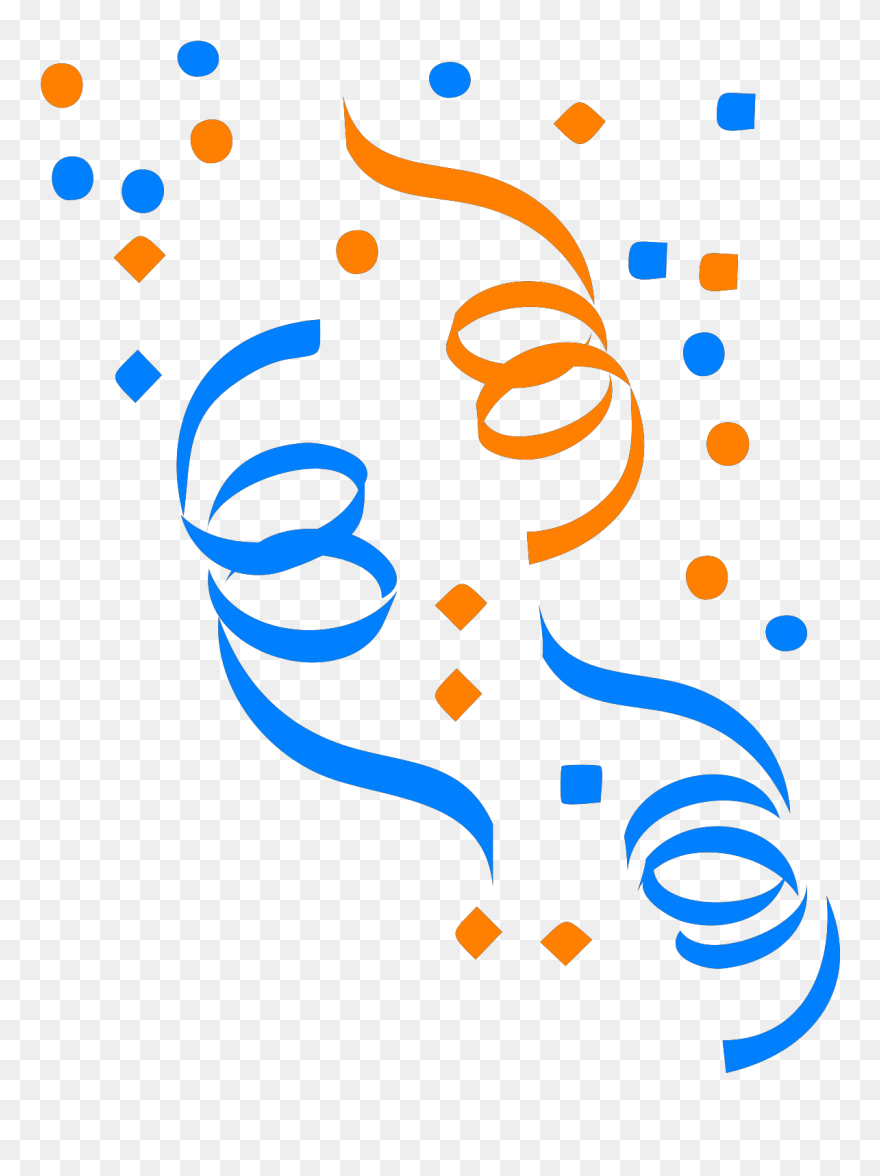 Confetti Clipart Black And White - Png Download