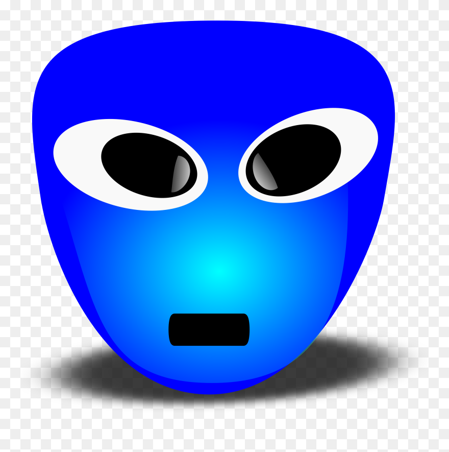 Free 3d Extra Terrestrial Smiley Face Clipart Illustration - Transparent Blue Smiley Faces - Png Download