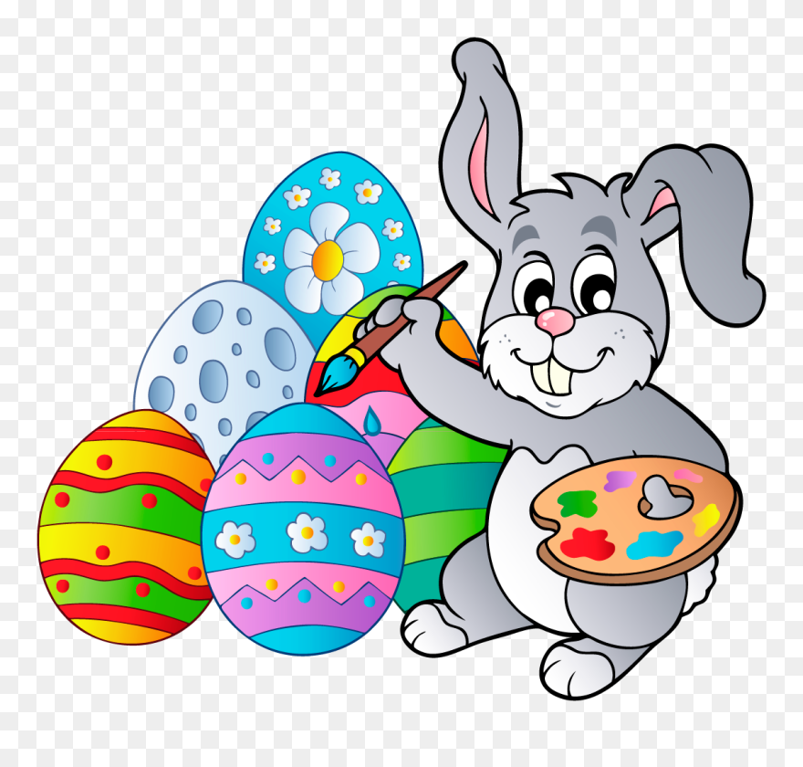 Easter Bunny Easter Egg Clip Art - Easter Eggs Clipart - Png Download