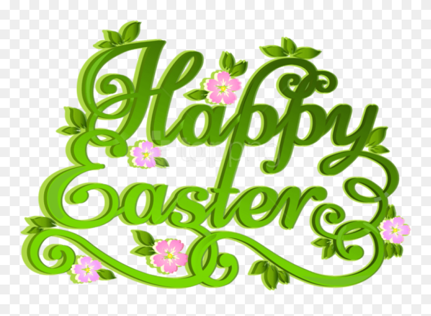 Free Png Download Green Happy Easter Transparent Png - Happy Easter Png Clipart