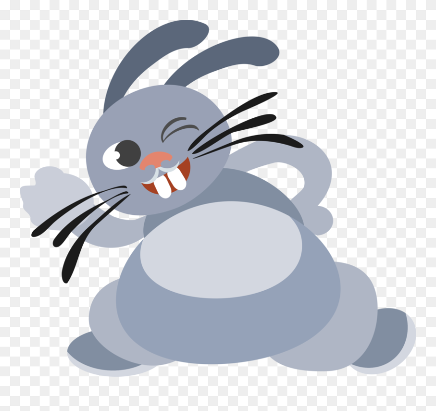 Art,vertebrate,cartoon - Winking Bunny Clipart