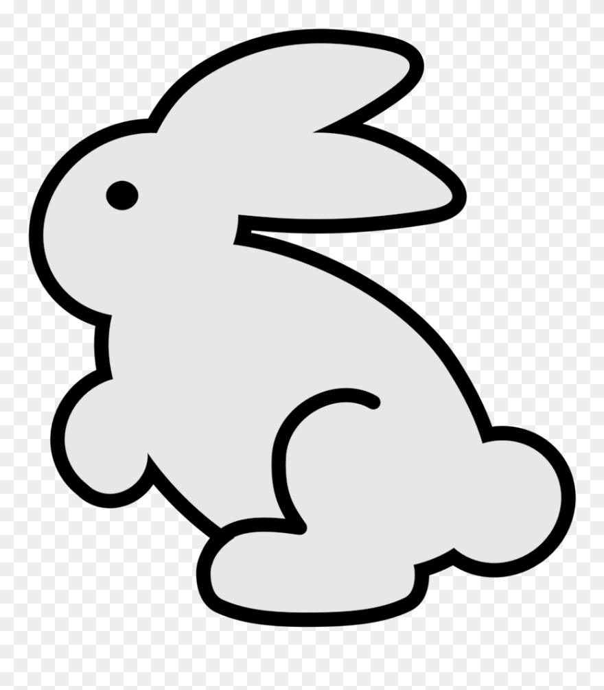 Line Art,beak,rabits And Hares - Simple Easter Bunny Cartoon Clipart