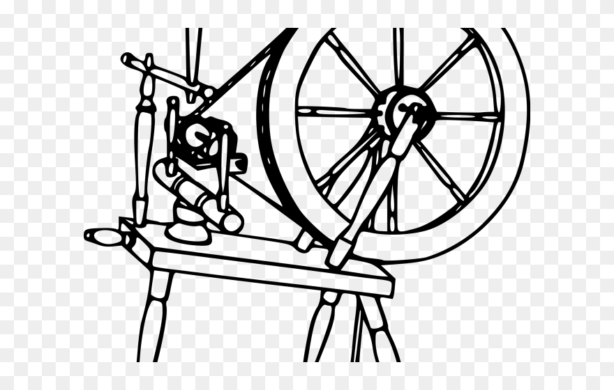 Free Download Clip Art - Drawing Of Spinning Jenny - Png Download