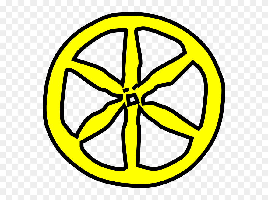 Yellow Wagon Wheel Clipart - Png Download