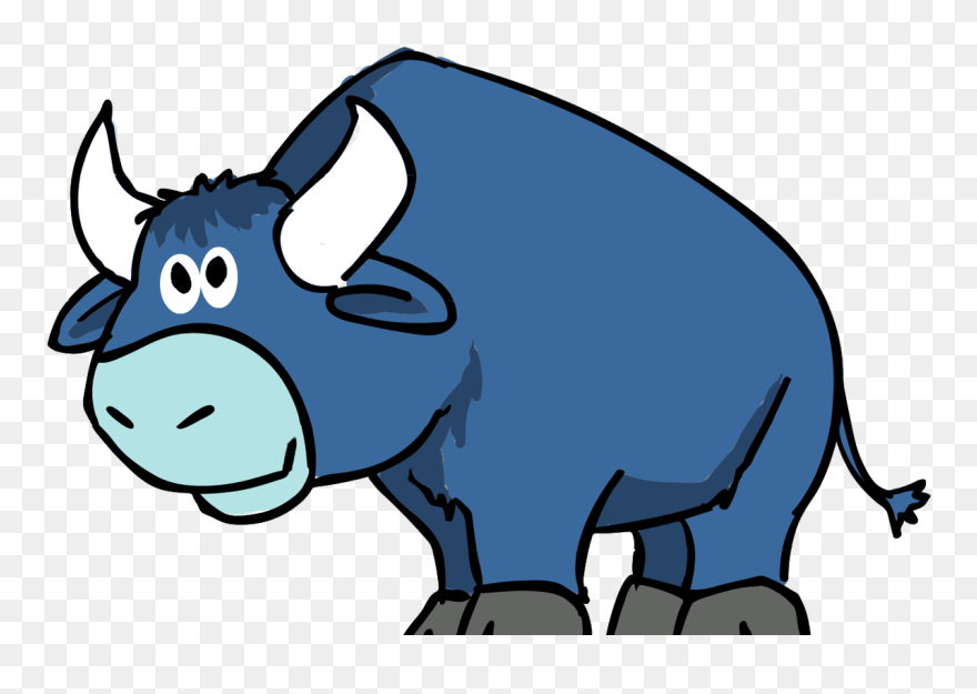 Bulls Basketball Clipart Clip Transparent Blue Bull - Bull Clip Art - Png Download