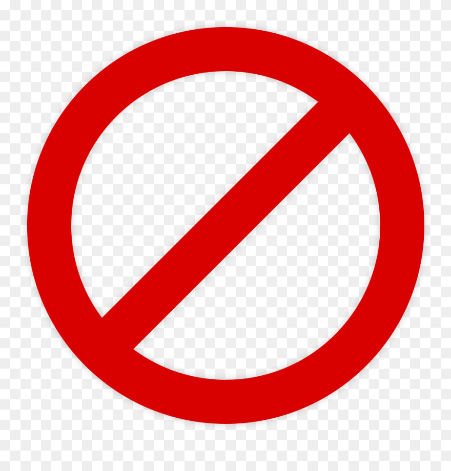No Symbol Slash Clip Art - Prohibited Clipart - Png Download