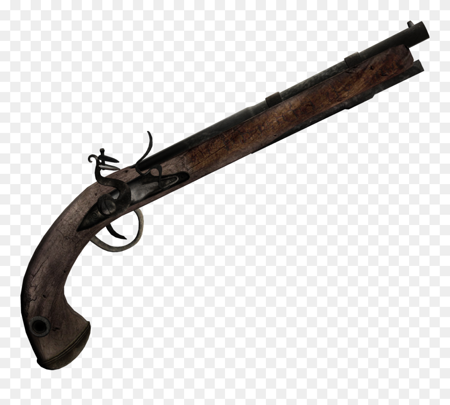 Weapon Firearm Piracy Flintlock Pistol - Flintlock Pistol Png Clipart