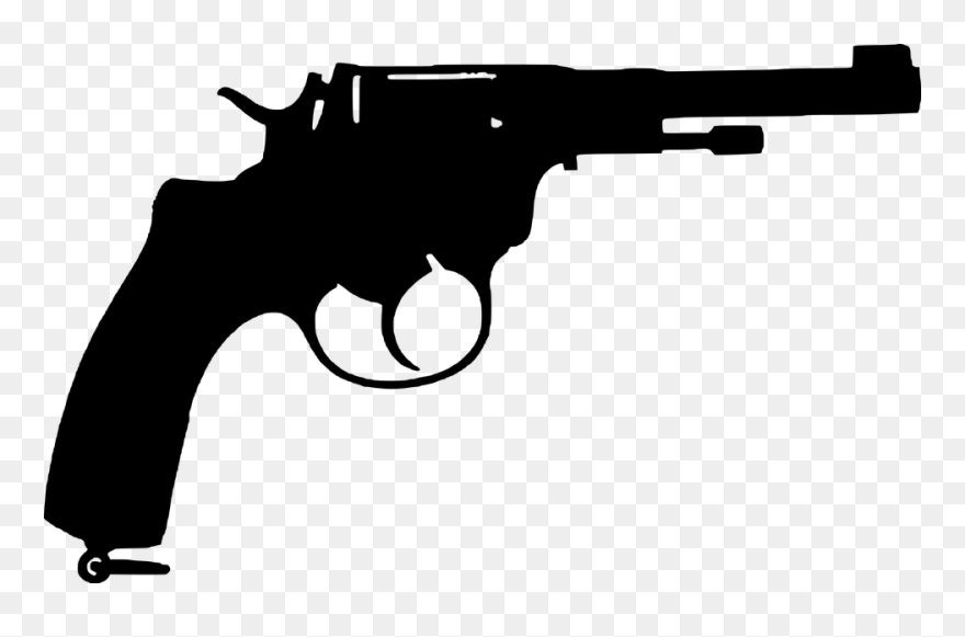 Clip At Pistol - Gun Silhouette Png Transparent Png