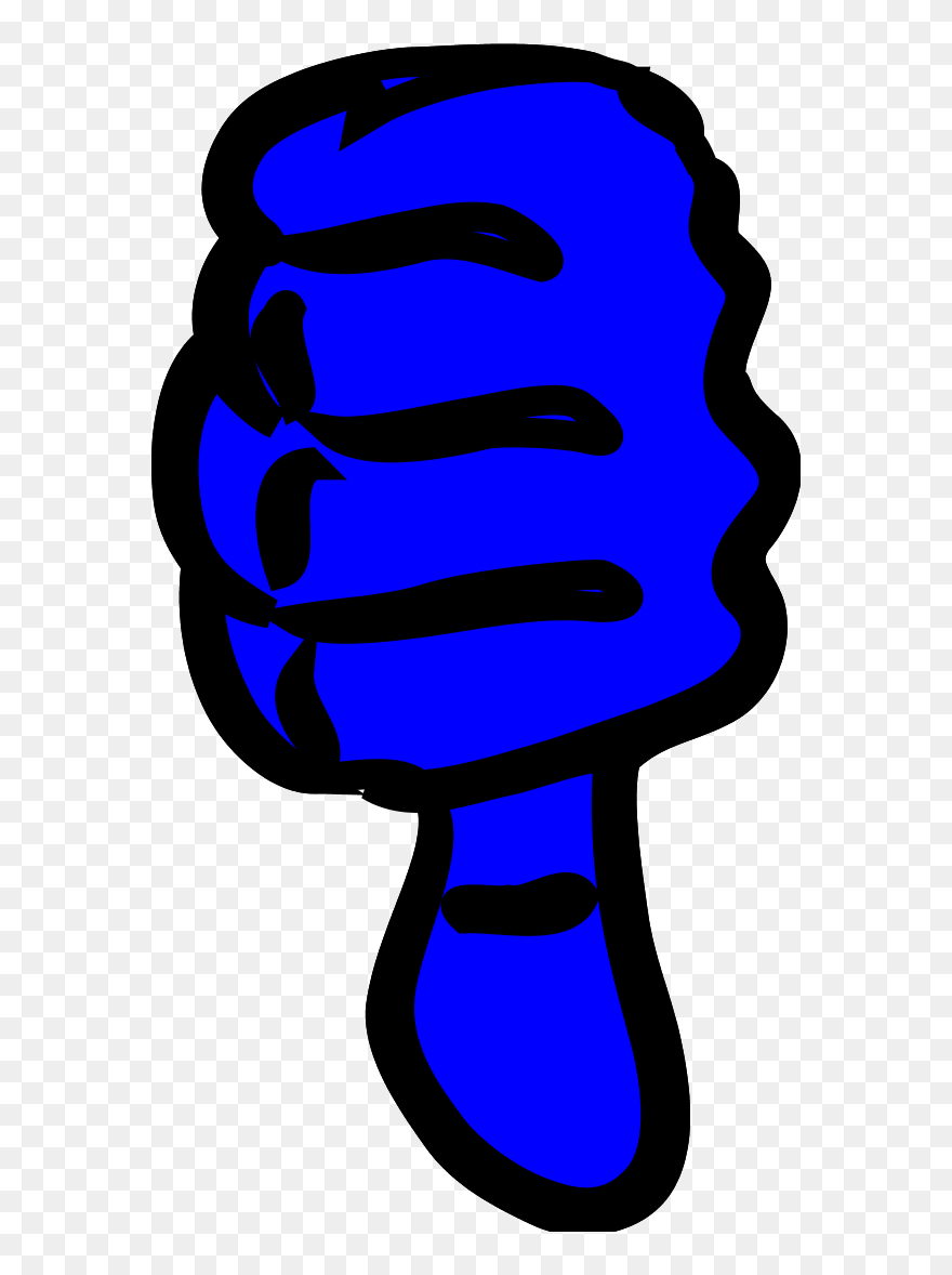 Vector Clip Art - Blue Big Thumbs Down - Png Download