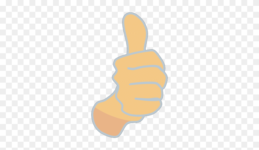 Thumbs Up, Modified Original With Blue Borders Png - Illustration Clipart